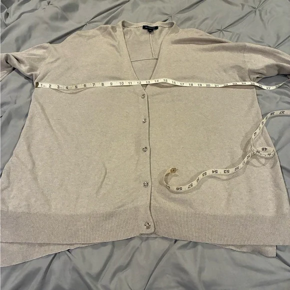 H by Halston Taupe Cardigan Sweater Silk/Cashmere Sz XL - Picture 10 of 10